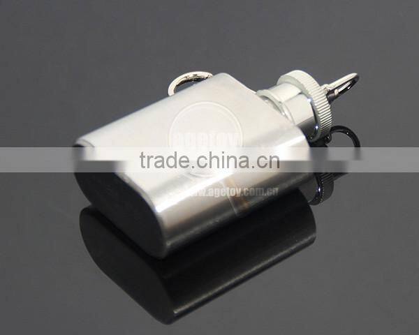 1oz Stainless Steel Portable Flagon Kettle Oilcan Keychain 28ML Metal Travel Wine Pot Mini Hip Flask