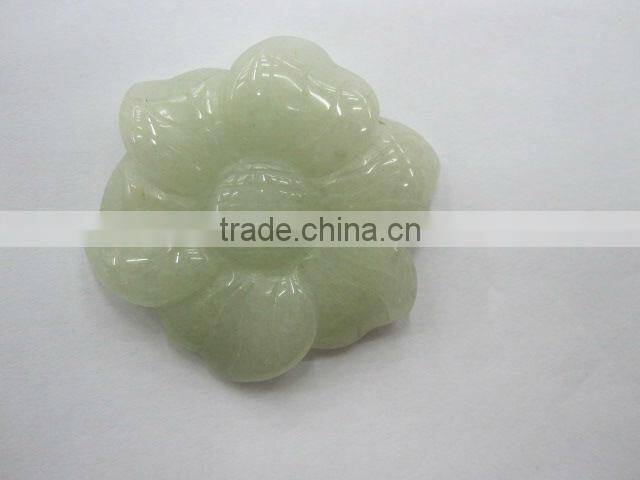 Green Aventurine carved five-petal flower