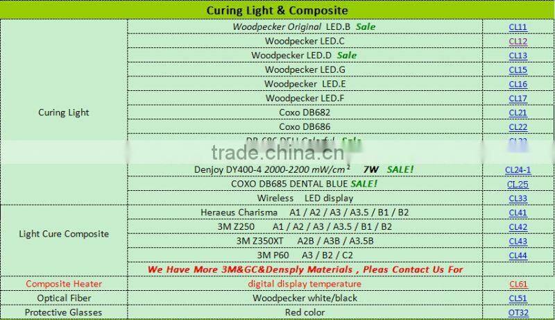 For dental use DB-686 DELI Colorful Dental Curing Light Led