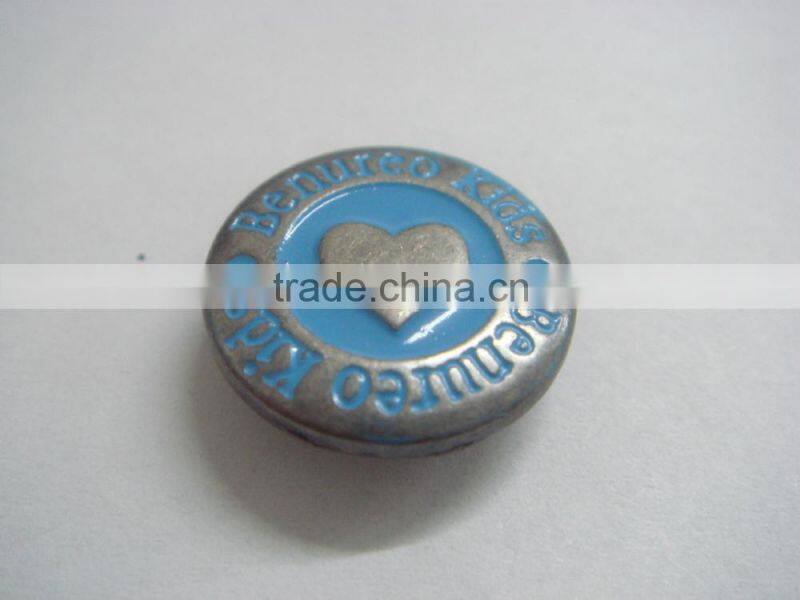 17mm cheap blue custom made clothing buttons