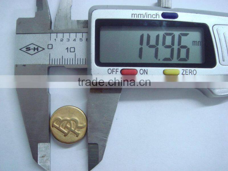 15mm metal gold buttons for fur coat