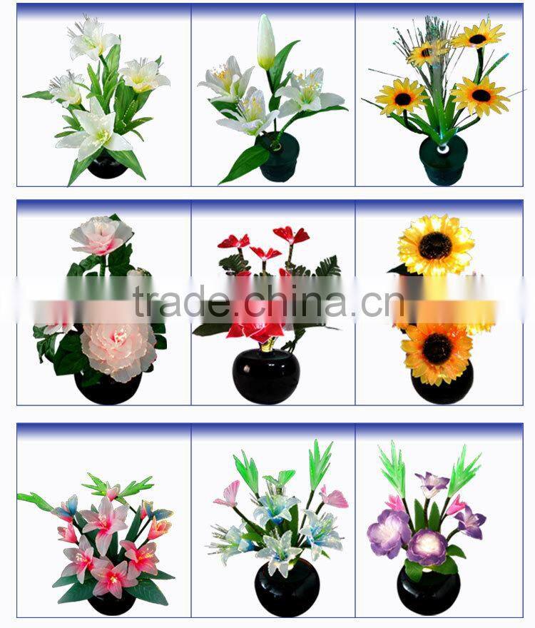 Indoor decoration wedding supplies illuminated fiber optic sunflower
