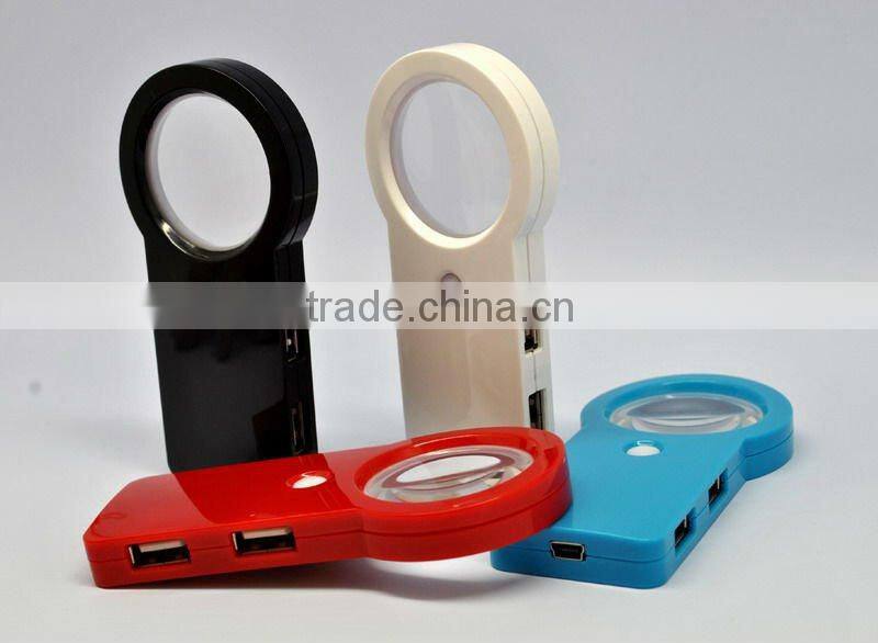 magnifier usb hub for bank with 4 ports