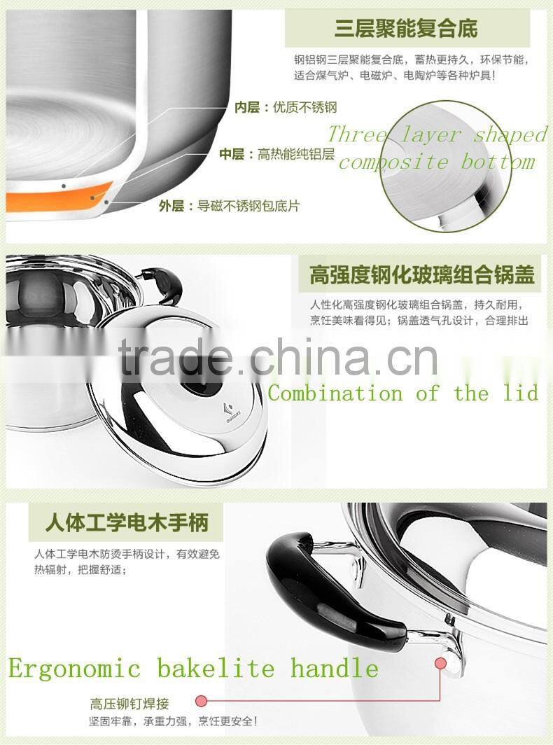 Charms thermometer german stainless steel cookware set eco friendly