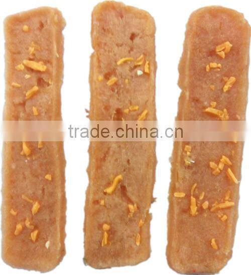 natural pet dog treat food dry chicken fillet with cheese pet food