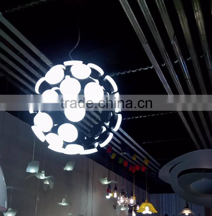 Aluminum Acrylic LED Suspension Lights Incomplete Sphere for Projects