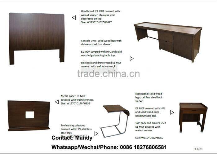 2016 USA Sheraton Hotel Furniture with High Standard