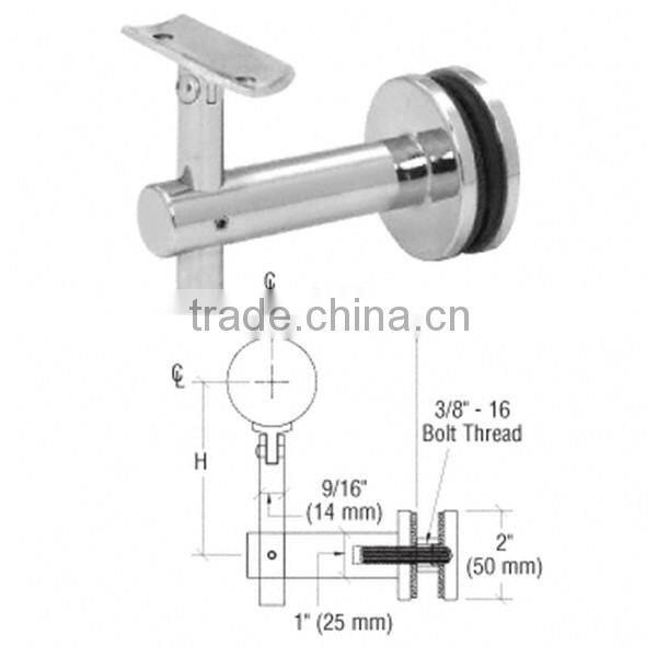 China manufacturer balcony glass mount top handrail bracket flexible