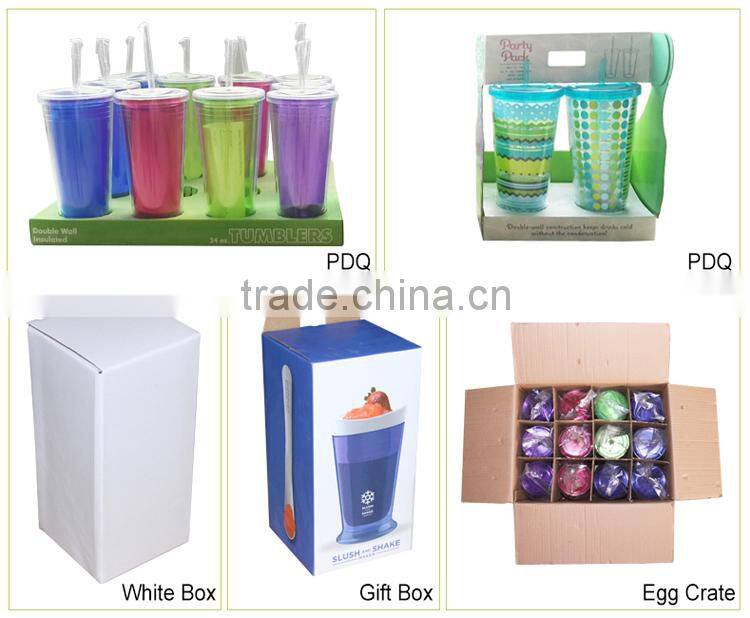 16oz double wall manufacturers reusable starbucks plastic coffee tumbler mugs with lid &straw