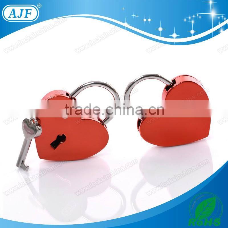 AJF TUV passed the most popular product of black color love heart shape lock,Liebesschloss,cadenas