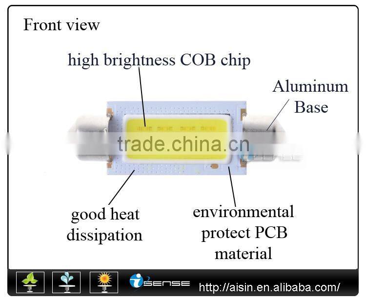 High quality with CE/RoHS 2W HP 36mm festoon led auto light