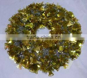 2015 Promtional Artificial PET Tinsel Wreath in Green Color