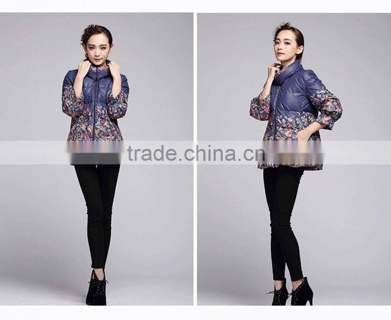 Factory price down coat fabric woman jacket winter