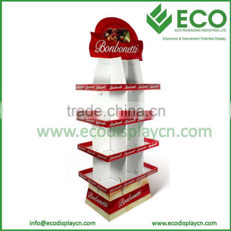 four shelves cardboard Shipper Display , corrugated rack for helminthic