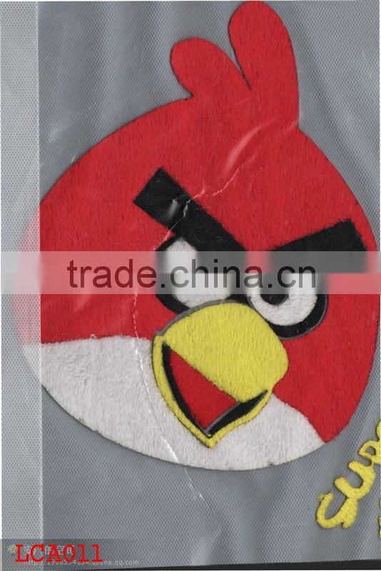 Iron-on chenille appliques for kids clothing