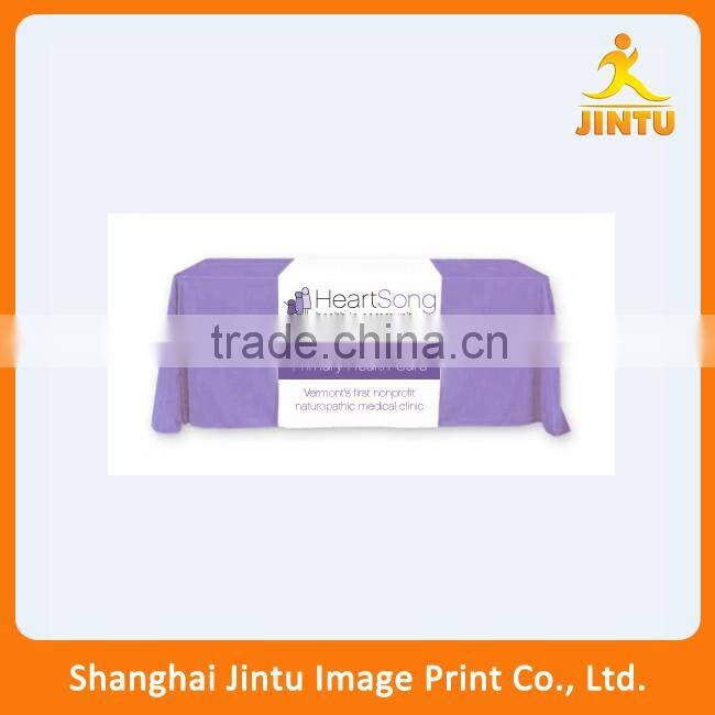 Dye sublimation Polyester printed promotional custom table cloth banner