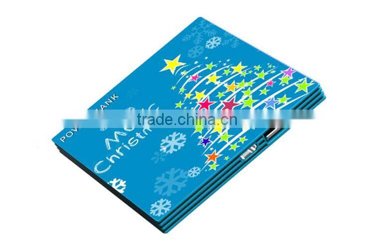 Ultra thin power bank,slim business card power bank 2500MAH, Custom printing logo, mobile charger