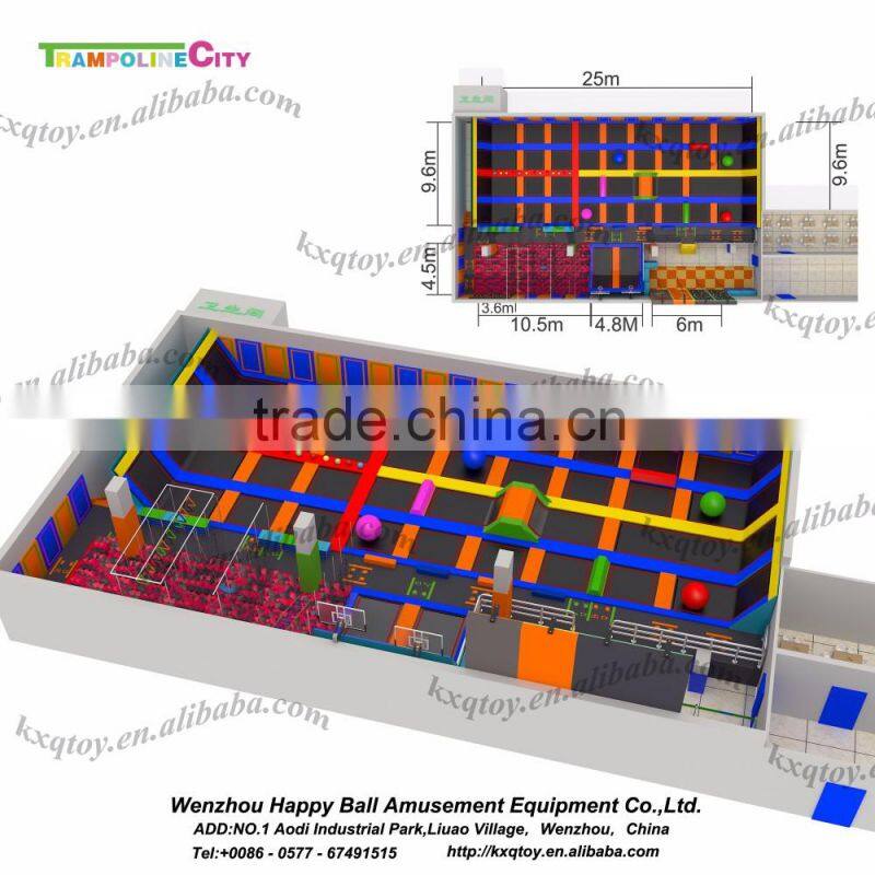 Customized Size Large Cheap Indoor Trampoline For Sale