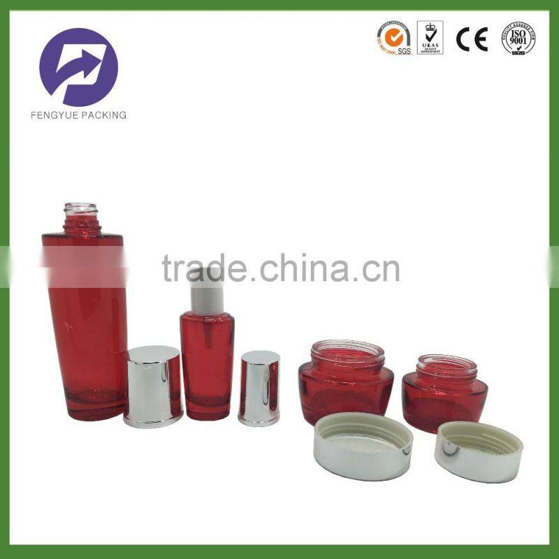 Hot selling cosmetic lotion bottles and galss cream jars