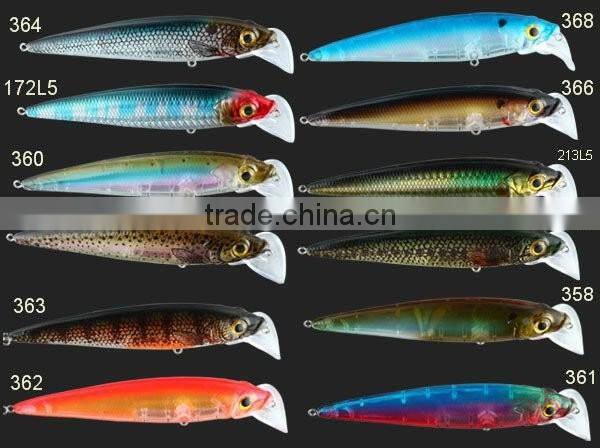 3D Eyes And VMC Hooks Fishing Lure Hard Plastic Fishing Lure