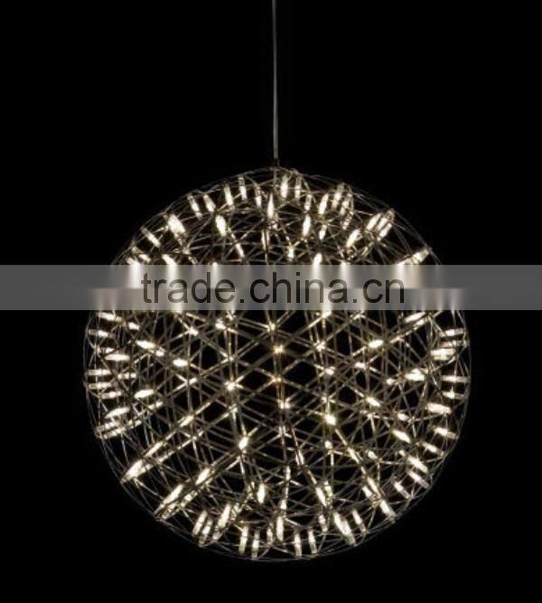 round stainless steel hanging lights in 3 different size with LED