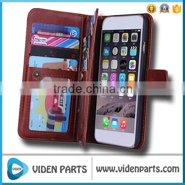 3 in 1 Magnetic Detachable Wallet Leather Case for iPhone 6 Plus / 6S Plus (5.5)