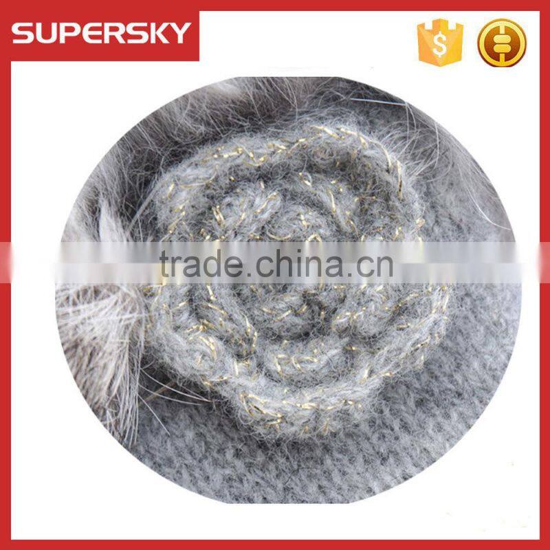 V-364 Plain color slap-up women wool winter warmer gloves magic finger golves