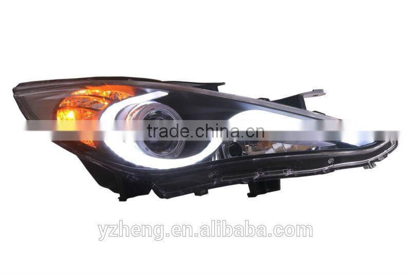 car accessories for hyundai sonata 2011 up angel eye light bar head lamp modified head light (ISO9001&TS16949)