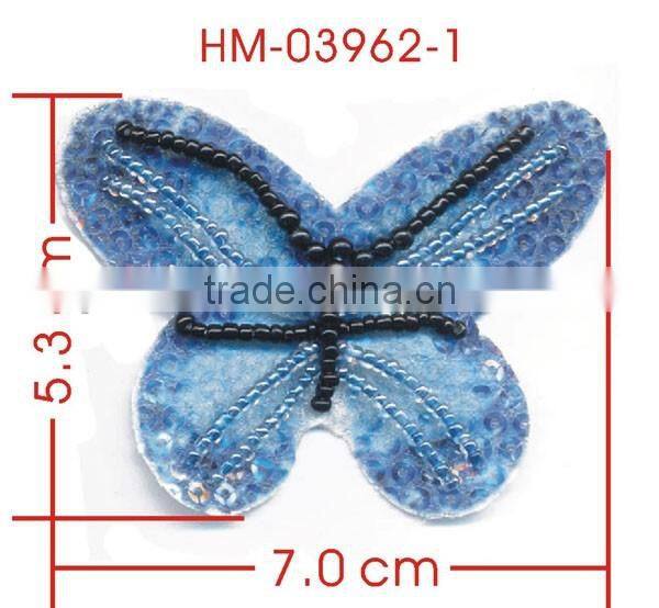 Decorative For Dress Sprakling Butterfly Sequin Applique Patch