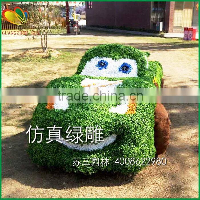Guangzhou wholesale artificial cartoon topiary animals plastic artificial plants topiary animal