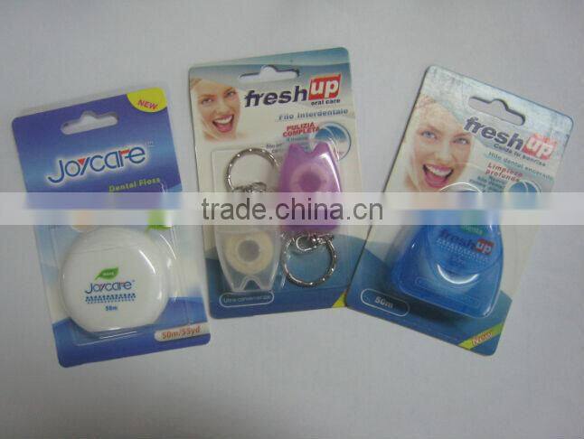 Promotional Dental Floss Tooth Keychain, Tooth Shaped Dental Floss