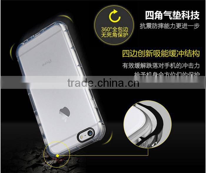 Clear Soft TPU Shockproof Matte Case For iphone 6 plus/iphone 6