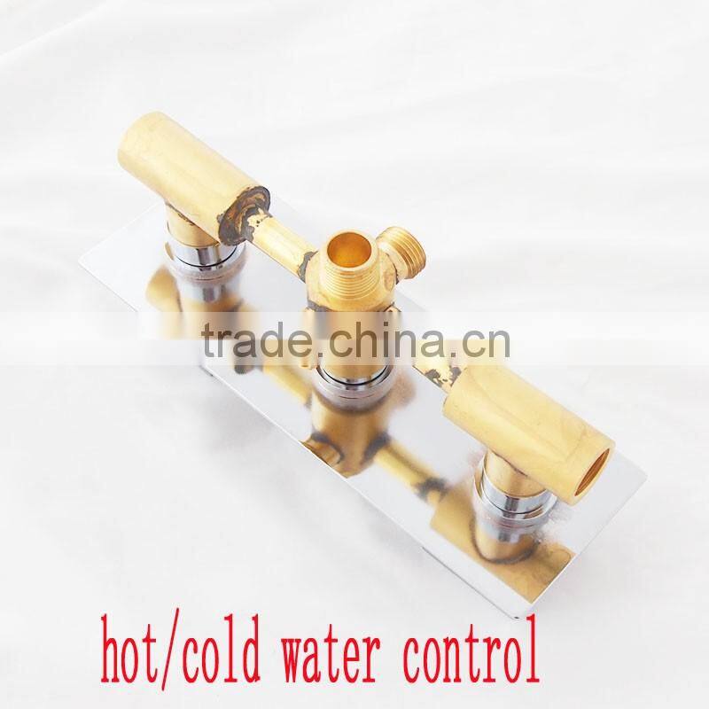 hidden mounted bath shower mixer led/rain shower faucet set for accessories with hand help shower head