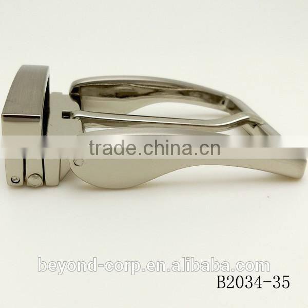 Formal type clip pin buckle brush nickel plated with zamack casting pin and loop teeth clip buckle