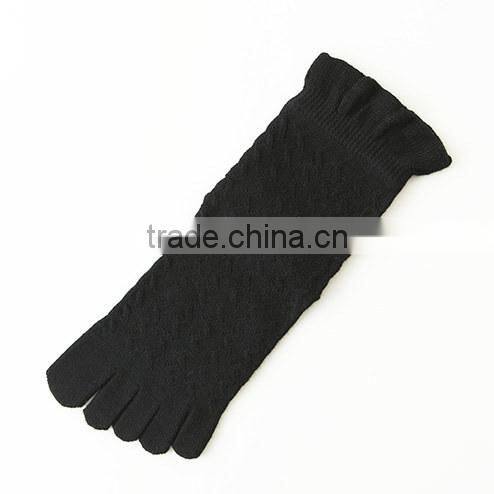 Best Socks Manufacturer Japanese Design OEM School Teen Girls Summer Thin Cotton Black Five Toe Cozy Socks