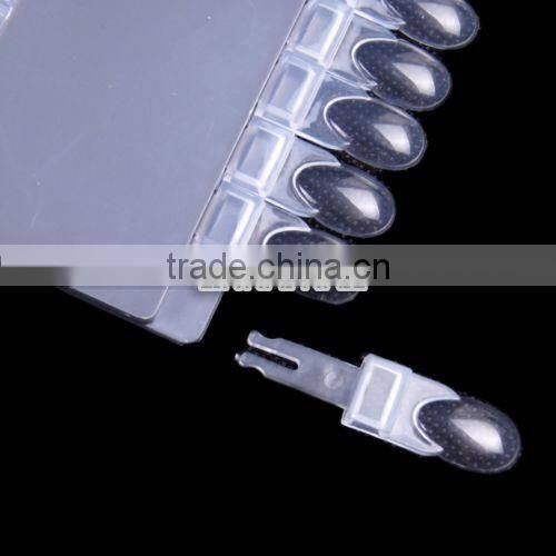 24 Clear Removable Nail Polish Palette Color Chart Display Art Tip