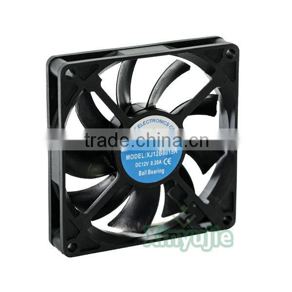 xinyujie 80*80*15mm 12/24v box fan mini exhaust fan hot air exhaust fan