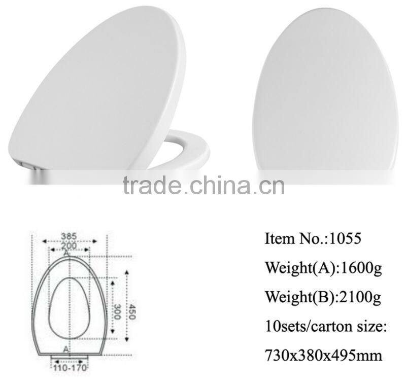 easy install PP toilet cover with metal feet-1055