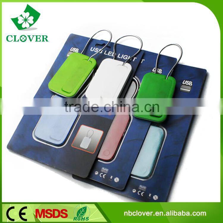 6 LED with usb charger plastic book lamp for reading in bed