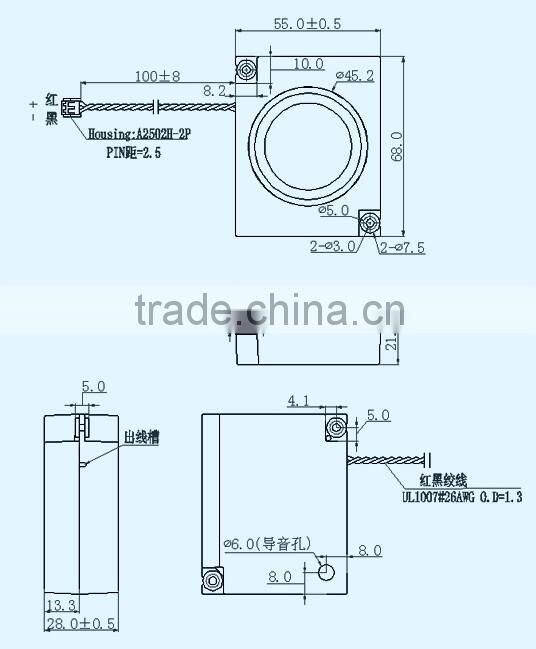FB50IIBOX-02(GP) 4ohm 3watt compact raw speaker driver for laptop,monitor (FBELE)
