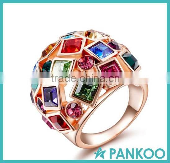 Colorful Clear Crystal Women's 925 silver Jewelry