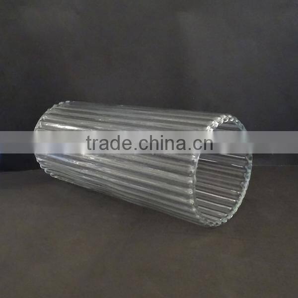 Custo made large candle holder glass tall