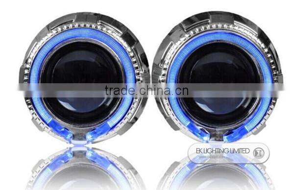 2014 popular LED angel eye projector lens kit / hid bi xenon projector lens light / cob angel eyes