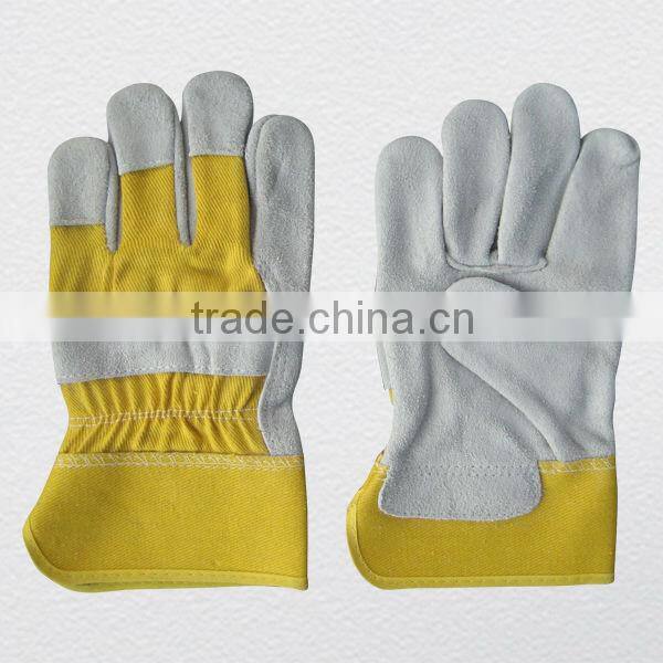 cow split leather half lined full palm labor glove