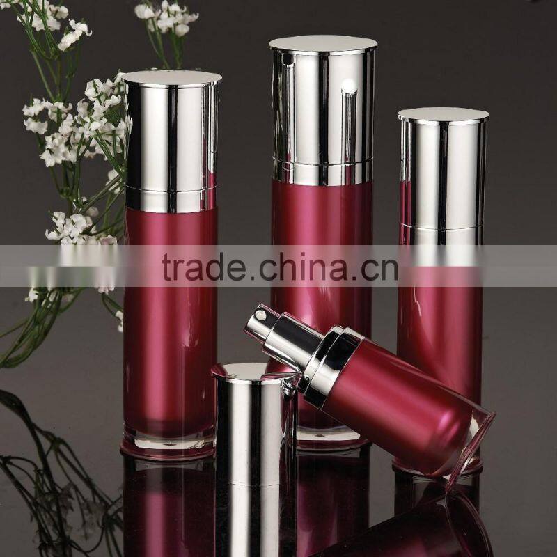 new round shape cosmetic empty acrylic lotion bottle
