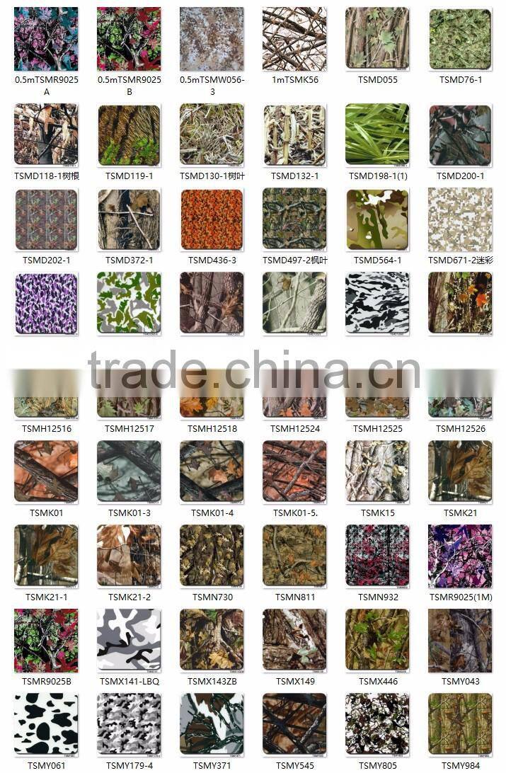 TSAUTOP 0.5M/1M width New Patterns Camouflage Tree Pva water transfer print film hydrographic film hydro printing film P509W