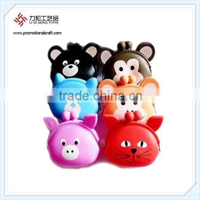 animal Waterproof rubber silicon coin purse