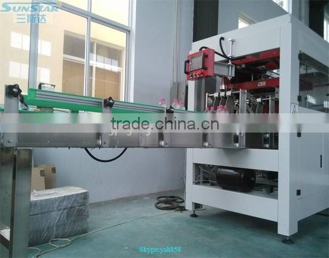 2016 New develp automatic lined carton machine for bottled drink beer shampoo or canned beer juice