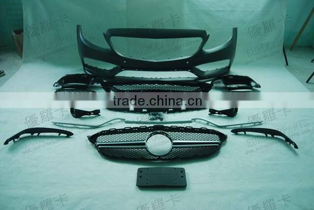 2015 NEW Edition W205 C63 A style Body Kit for C class Sport Style C180 C200 C250 with OEM standard