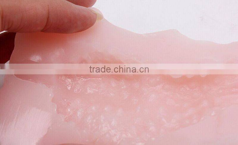 Virgin high simulation artificial silicone plastic sex toy rubber pussy for men
